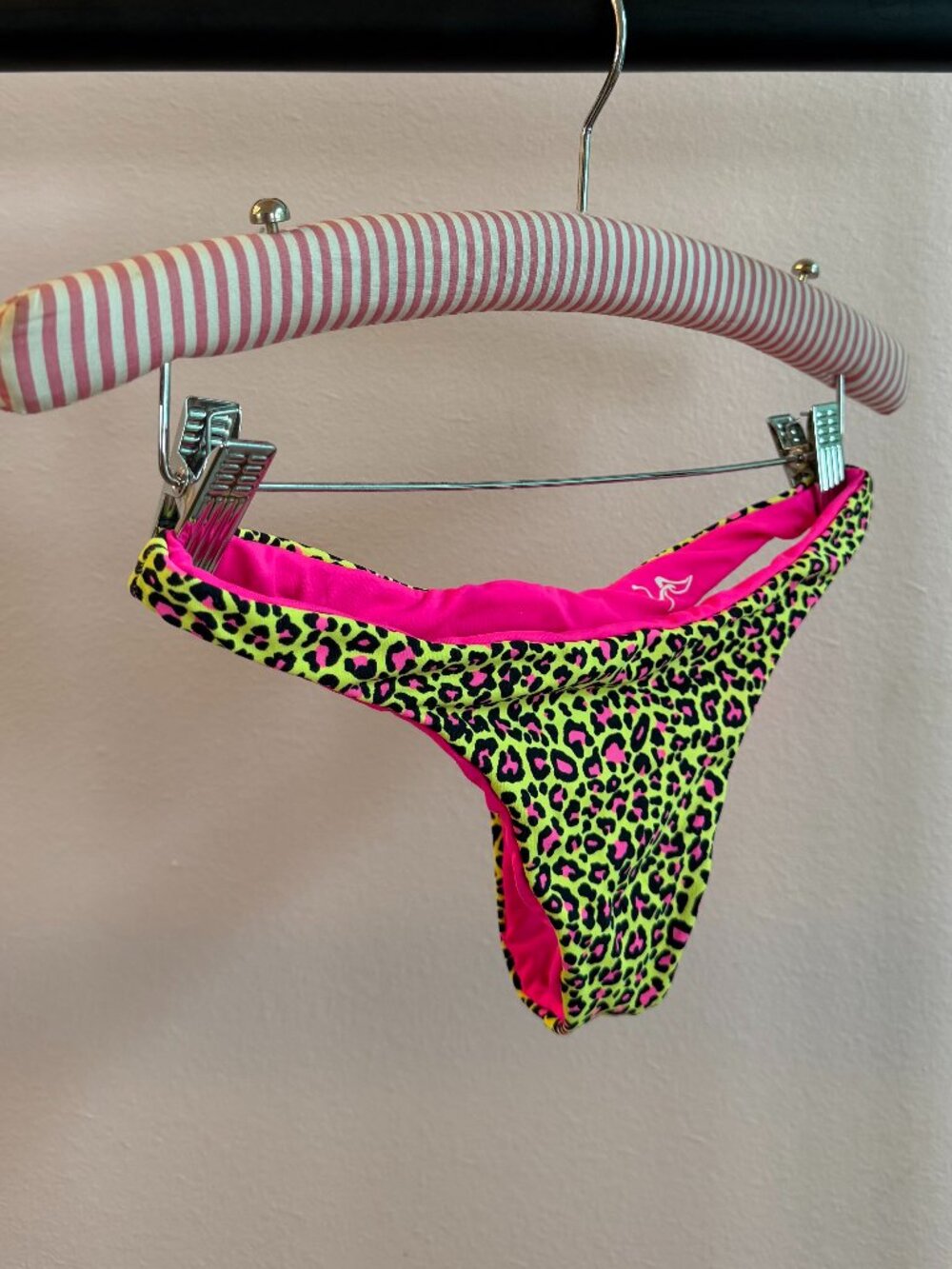 Reversible Neon Thong Bikini Bottom
